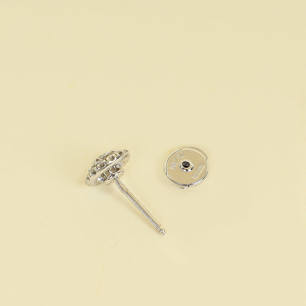 Cartier 18K White Gold Diamond Destinée Stud Earrings