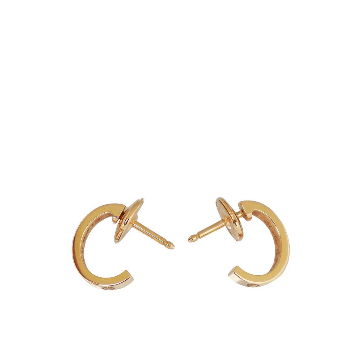 Cartier 18K Rose Gold Love Hoop Earrings