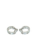 Cartier 18K White Gold 2 Diamond Love Earrings