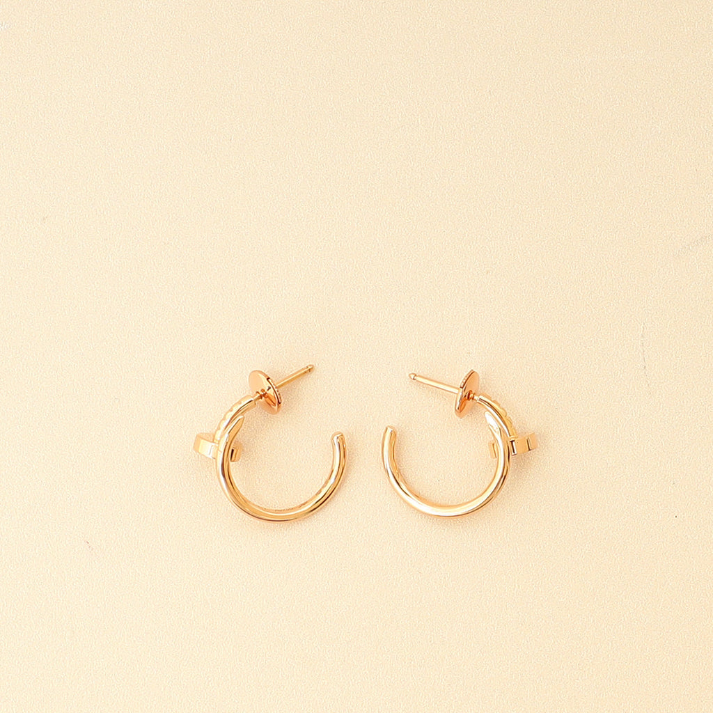 Cartier 18K Rose Gold Juste Un Clou Hoop Earrings, Small Model