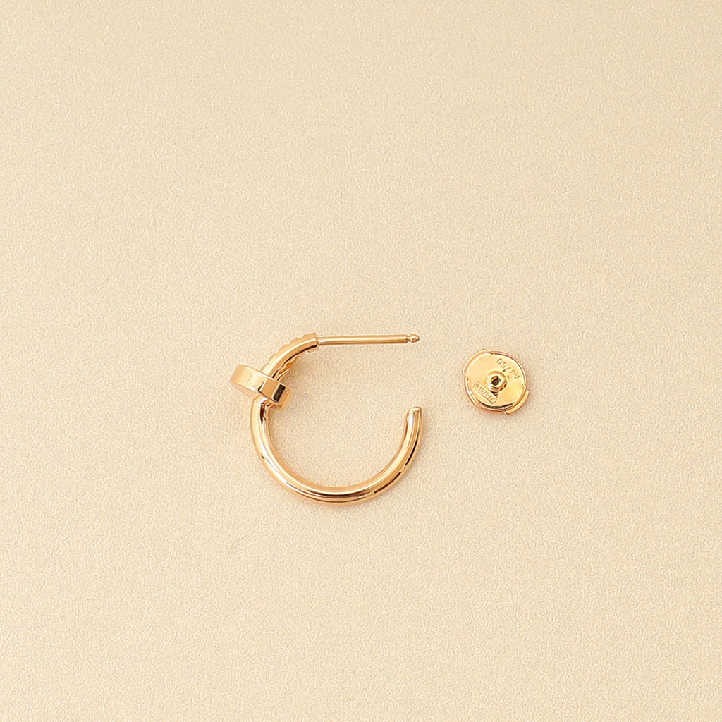 Cartier 18K Rose Gold Juste Un Clou Hoop Earrings, Small Model