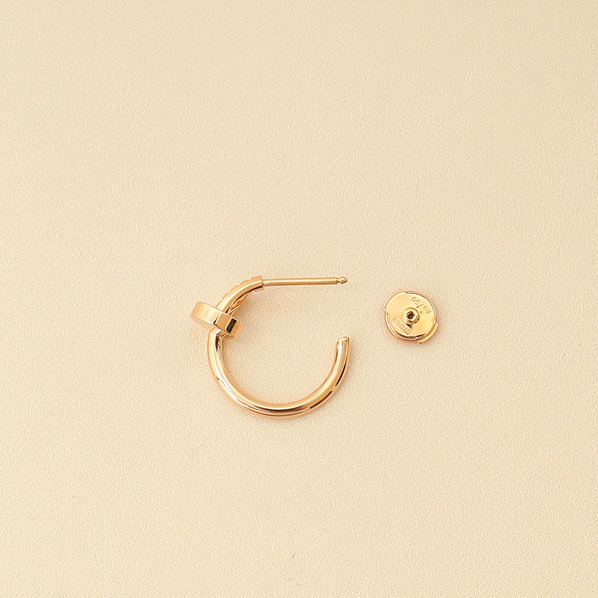 Cartier 18K Rose Gold Juste Un Clou Hoop Earrings, Small Model