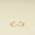 Cartier 18K Pink Gold Diamond Juste Un Clou Hoop Earrings Small Model
