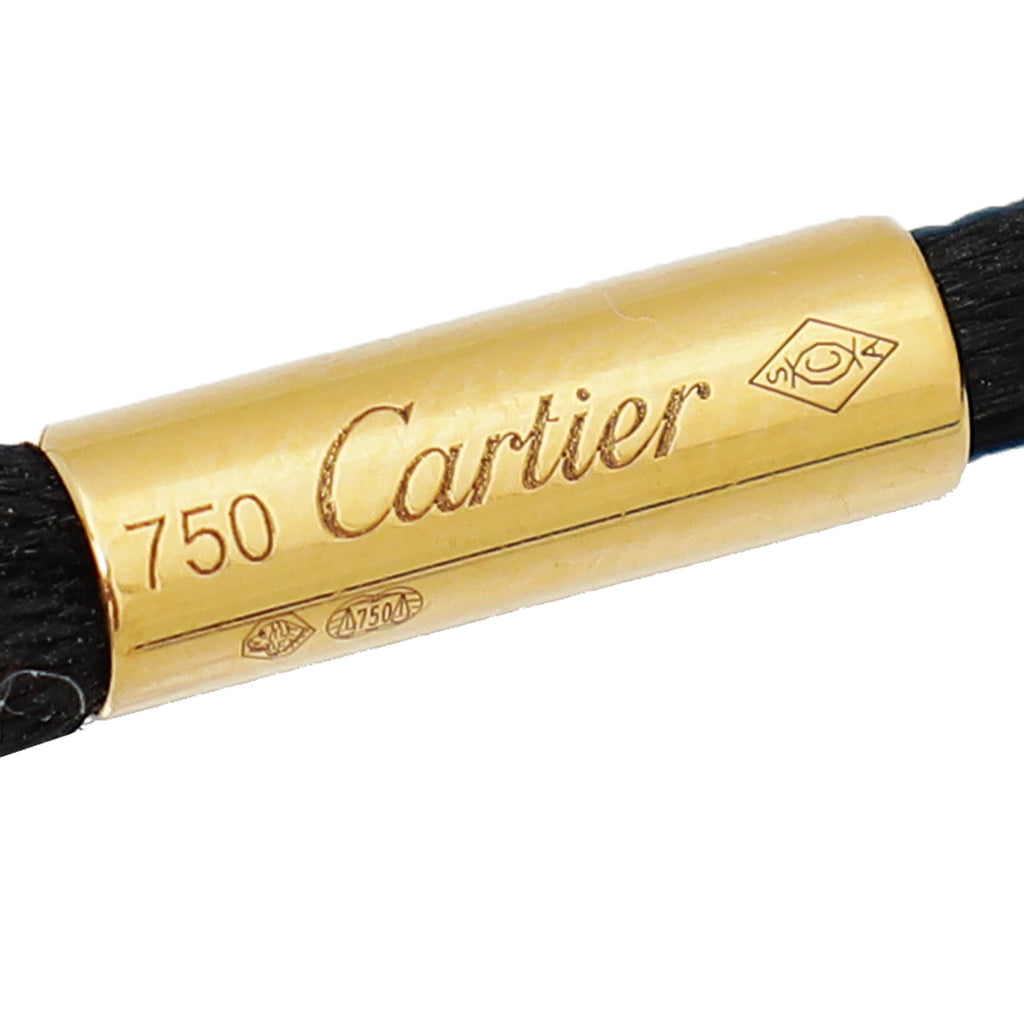 Cartier 18K Trinity Gold Diamond Cord Pendant Necklace