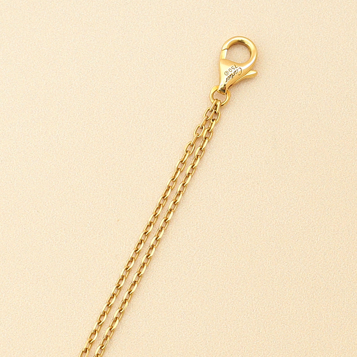 Cartier 18K Yellow Gold 2 Diamonds Love Pendant