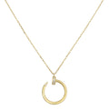 Cartier 18K Yellow Gold 14 Diamonds Necklace Juste Un Clou Pendant Necklace