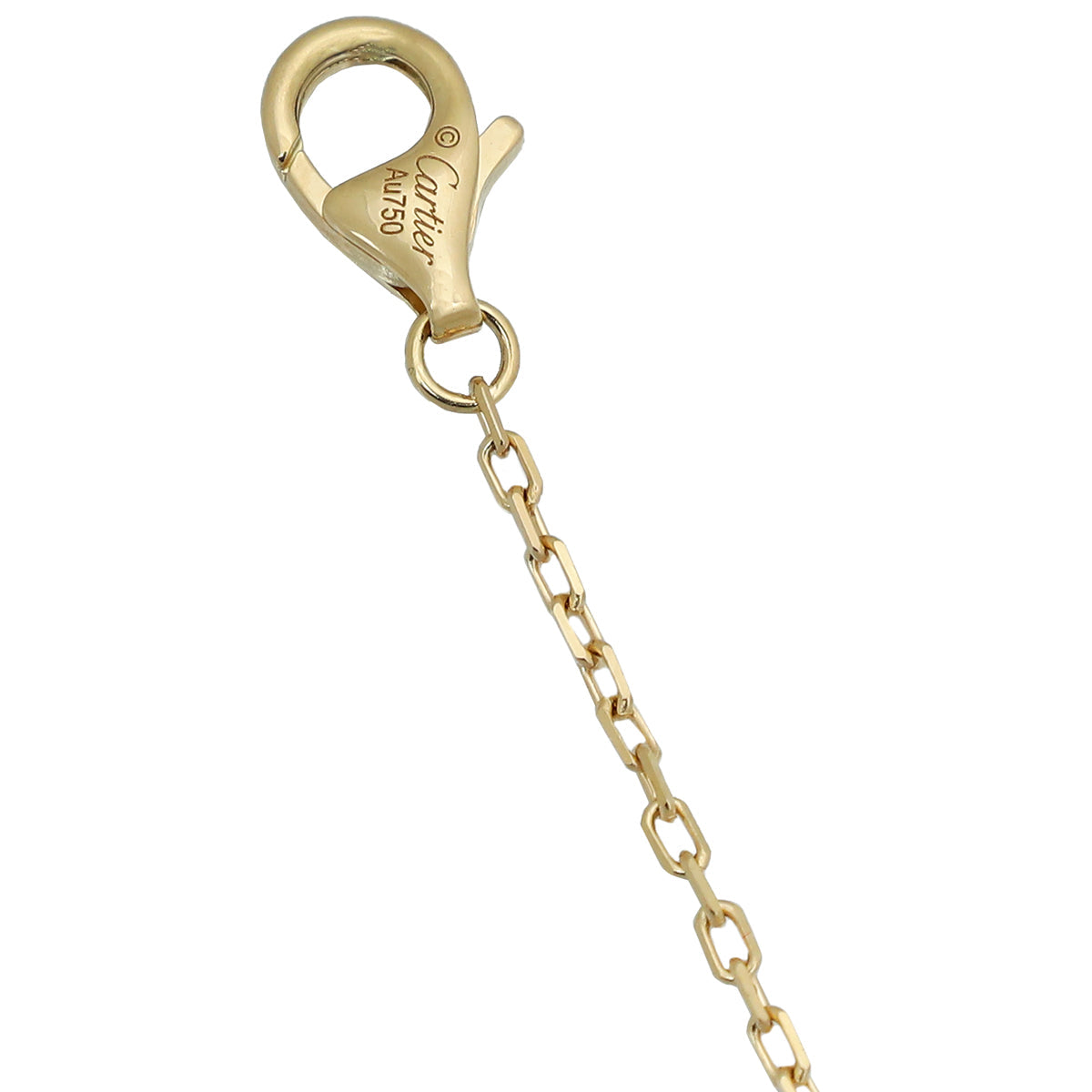 Cartier 18K Yellow Gold 14 Diamonds Necklace Juste Un Clou Pendant Necklace