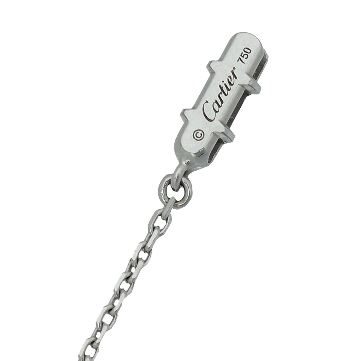Cartier 18K White Gold Diamond 1895 Necklace