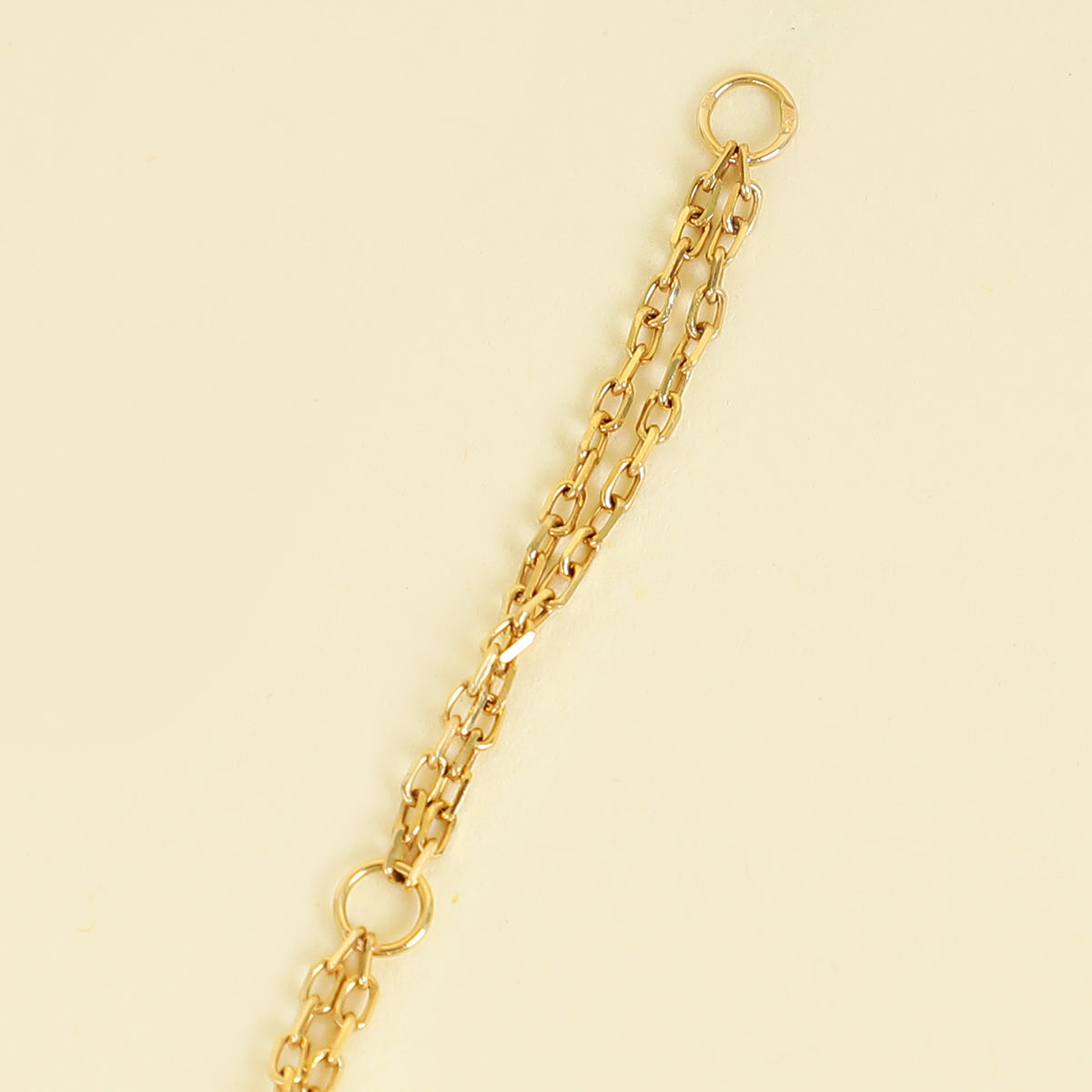 Cartier 18K Rose Gold Love Double Chain 2 Diamond Necklace