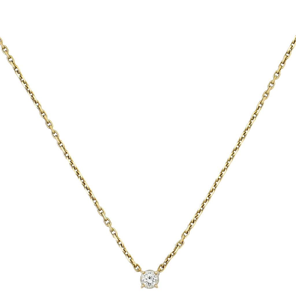 Cartier 18K Yellow Gold 1 Diamond 1875 Necklace