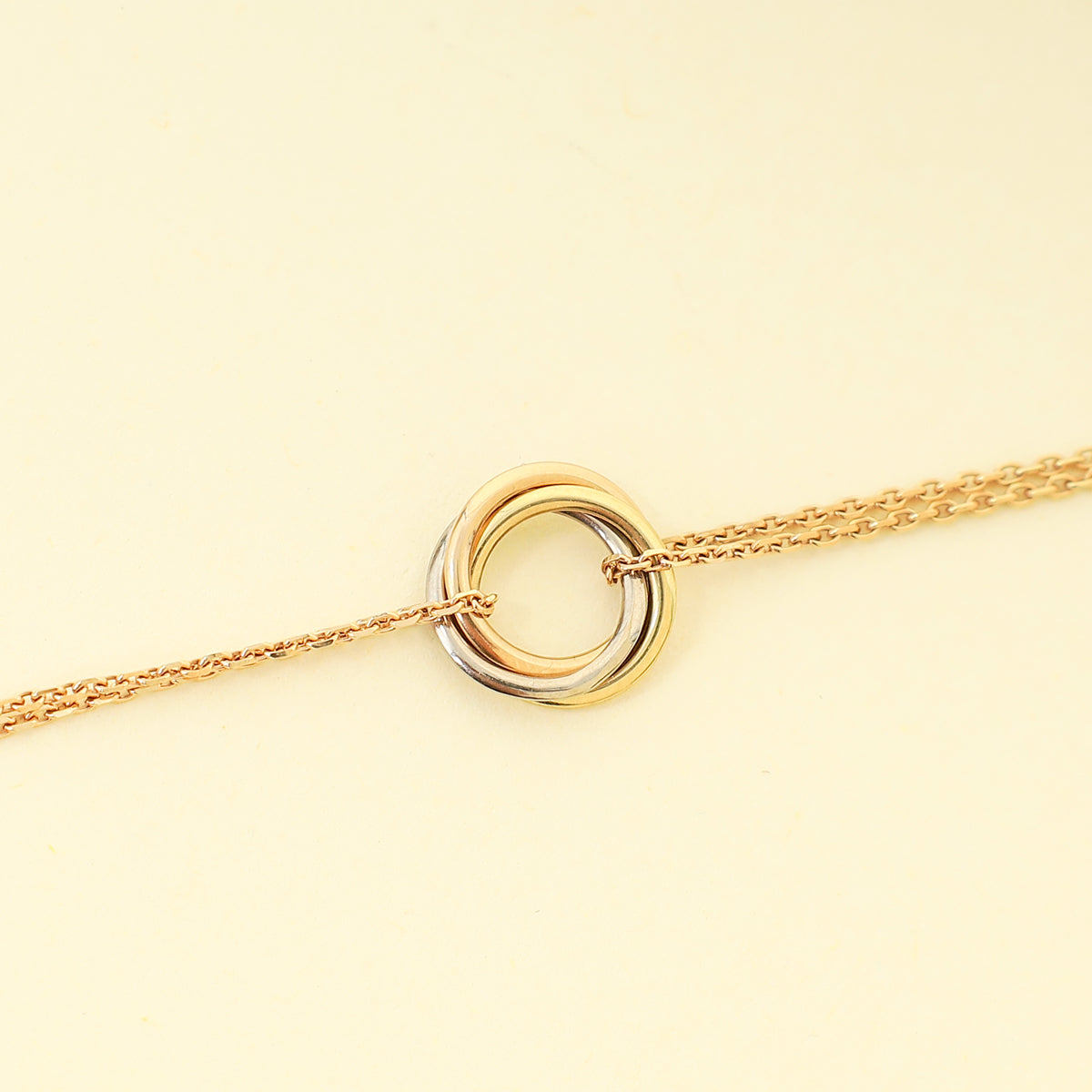 Cartier 18K Trinity Double Chain Necklace Mini Model