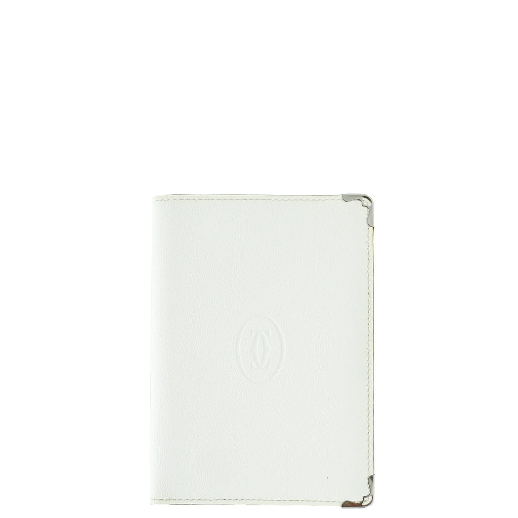 Cartier White Must De Cartier Passport Holder