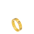 Cartier 18K Yellow Gold 3 Diamonds Love Ring 64