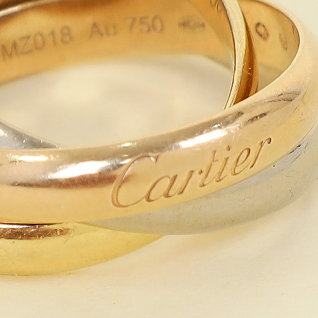 Cartier 18K Trinity Ring, Classic Model 53