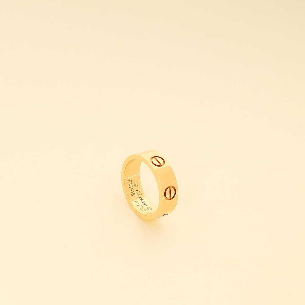 Cartier 18K Yellow Gold Love Classic Ring 49