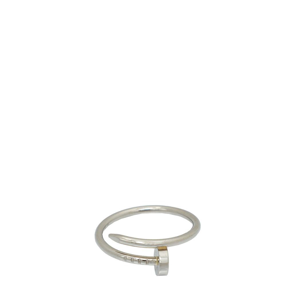 Cartier 18K White Gold Juste Un Clou Small Model Ring 55
