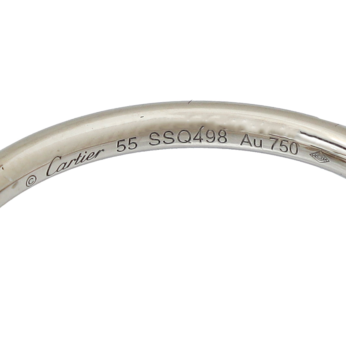 Cartier 18K White Gold Juste Un Clou Small Model Ring 55