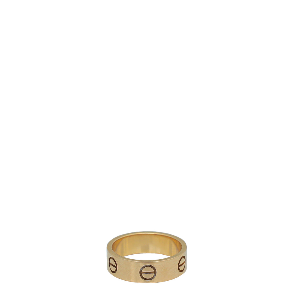 Cartier 18K Rose Gold Love Wedding Ring 52