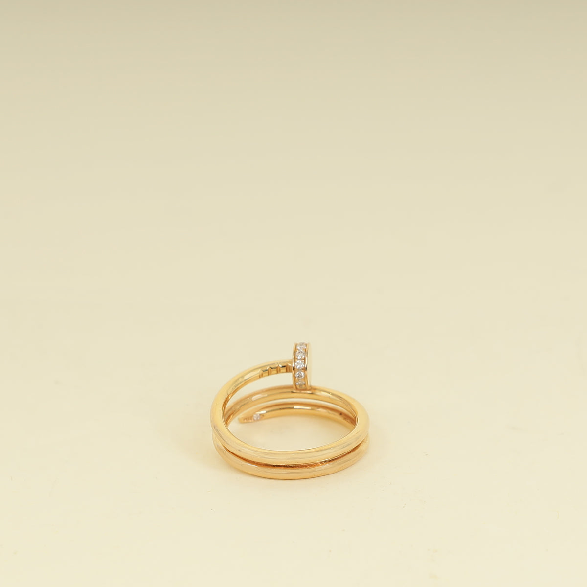 Cartier 18K Rose Gold Juste Un Clou Double Ring 50