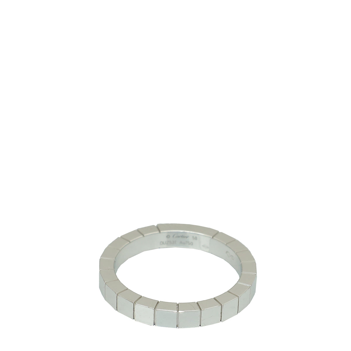 Cartier 18K White Gold Lanieres Band Ring 58