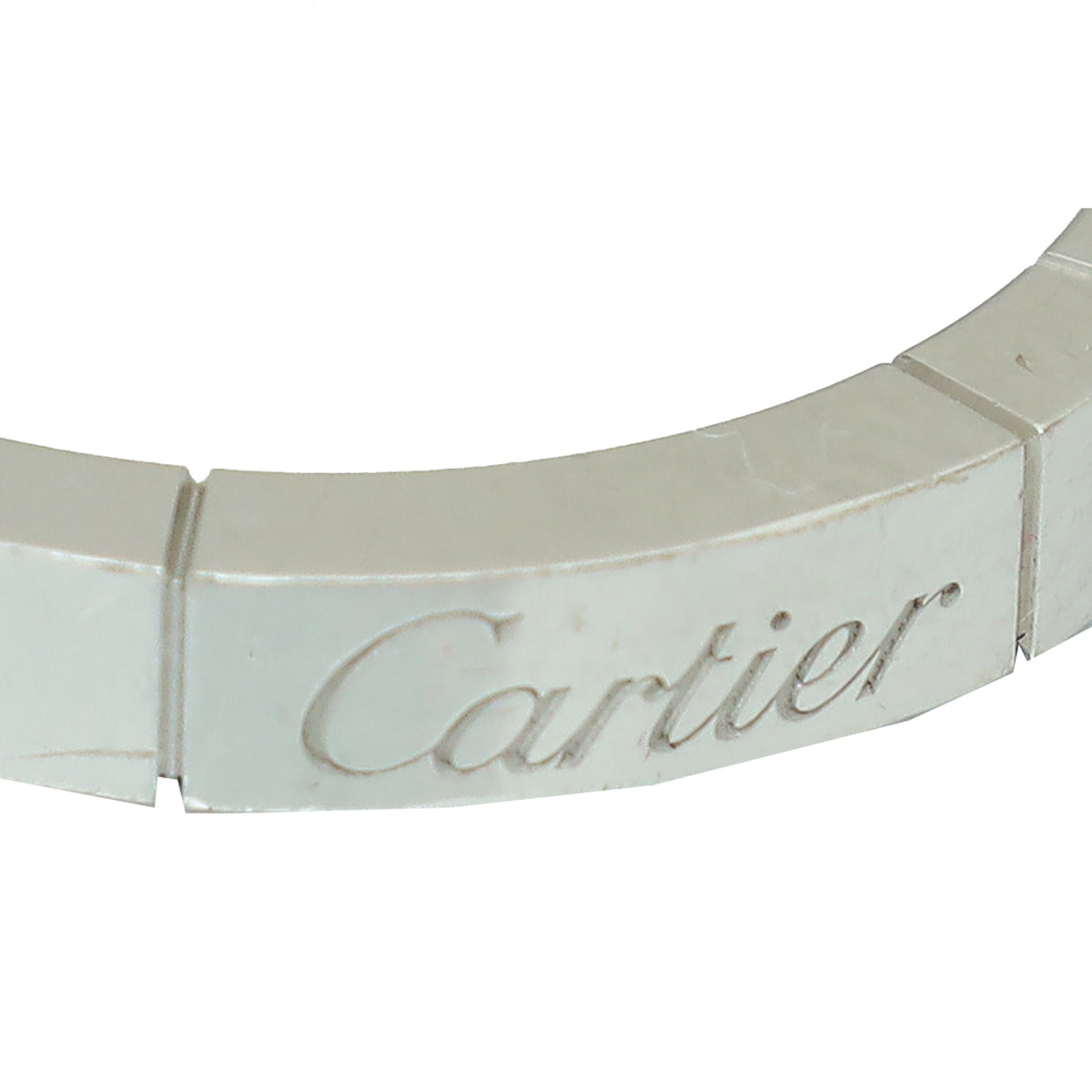 Cartier 18K White Gold Lanieres Band Ring 58