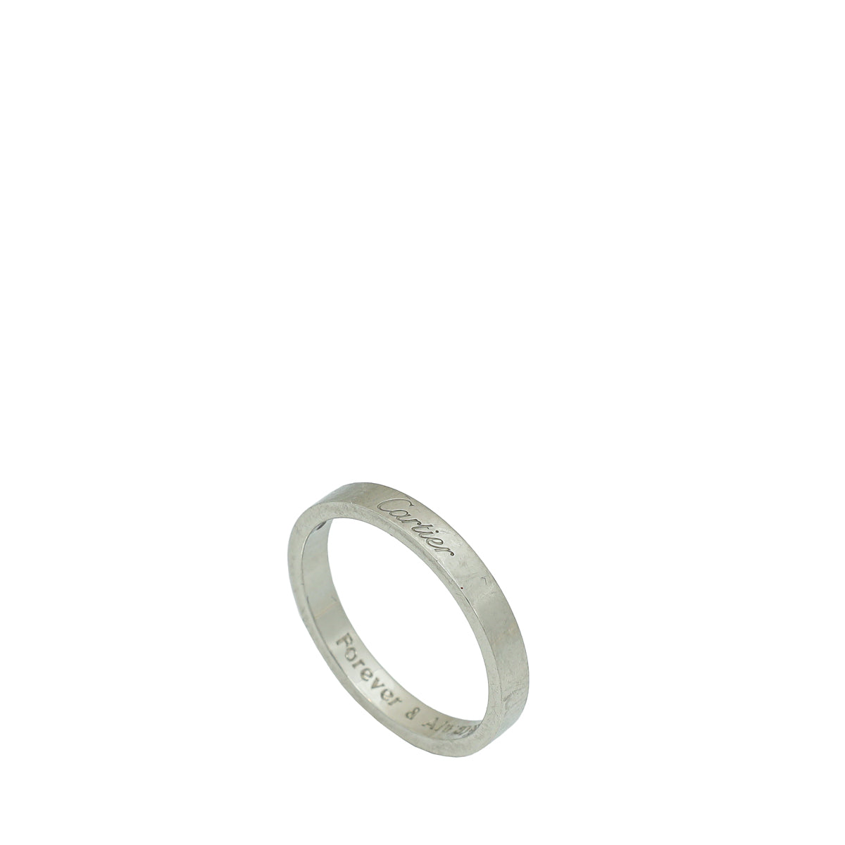 Cartier Platinum C De Cartier Wedding Band Ring 60