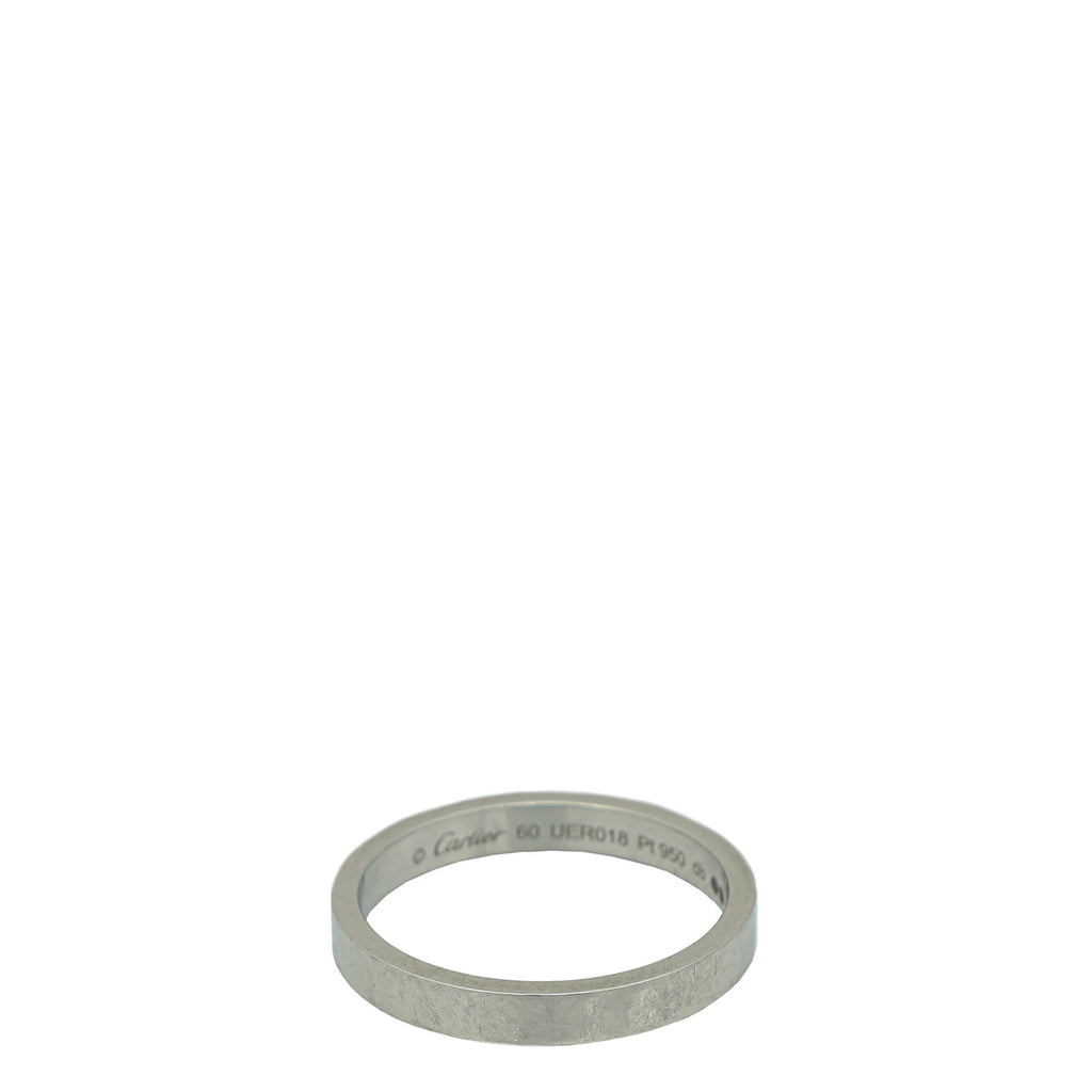 Cartier Platinum C De Cartier Wedding Band Ring 60