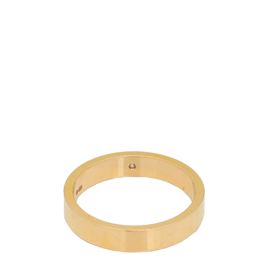 Cartier 18K Pink Gold Diamond C De Cartier Wedding Band Ring 59