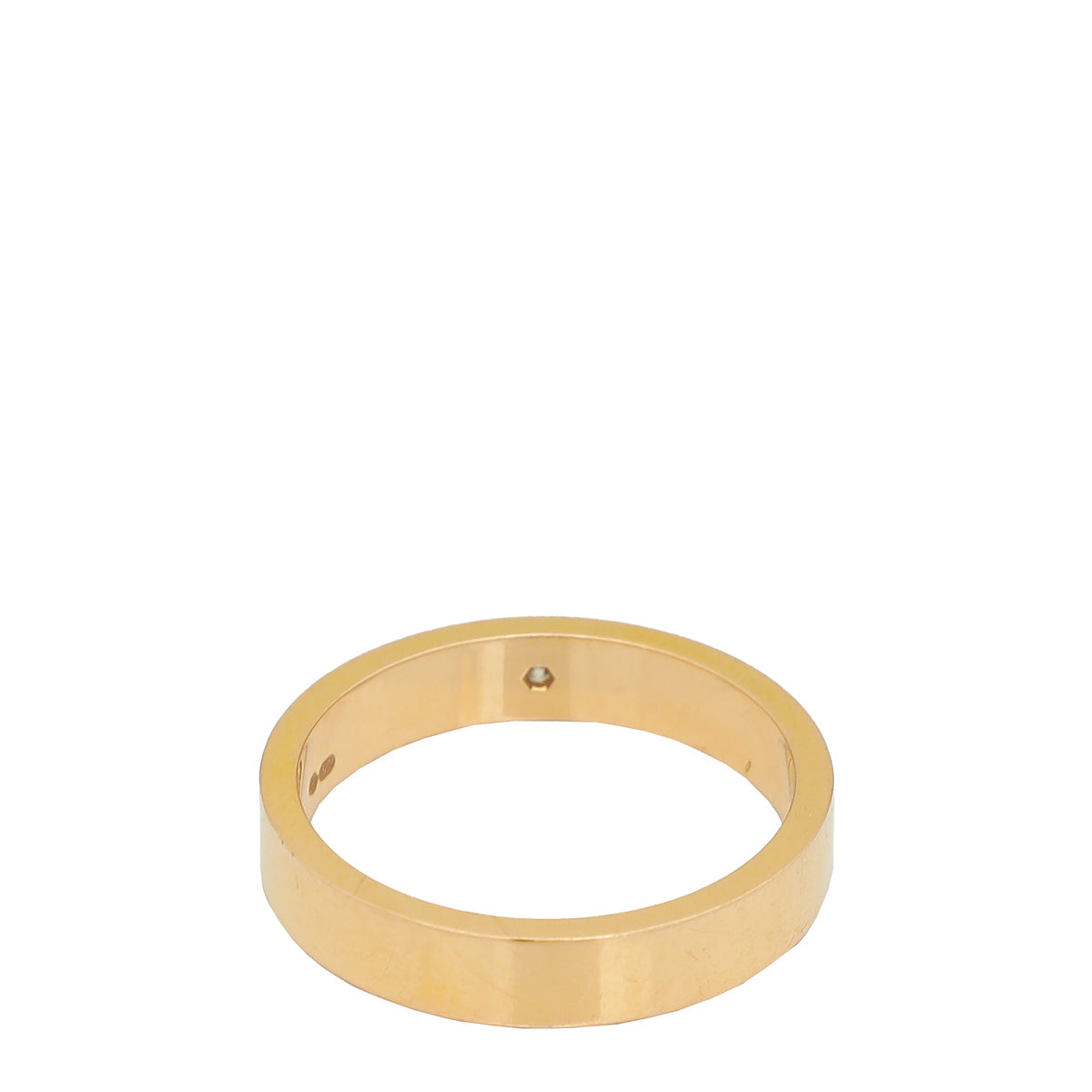 Cartier 18K Pink Gold Diamond C De Cartier Wedding Band Ring 59