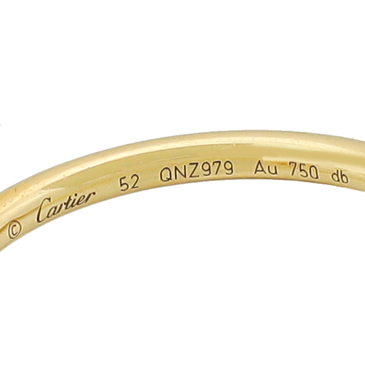 Cartier 18K Yellow Gold Juste Un Clou Small Model Ring 52