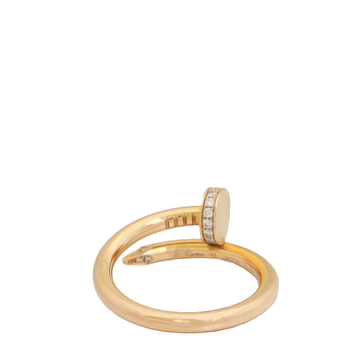 Cartier 18K Rose Gold Juste Un Clou Classic Model Diamond Ring 57