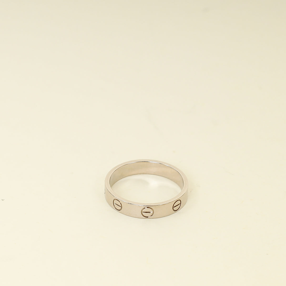 Cartier 18K White Gold Love Ring Small Model 52