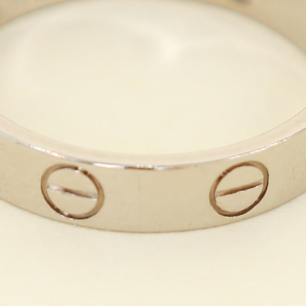 Cartier 18K White Gold Love Ring Small Model 52