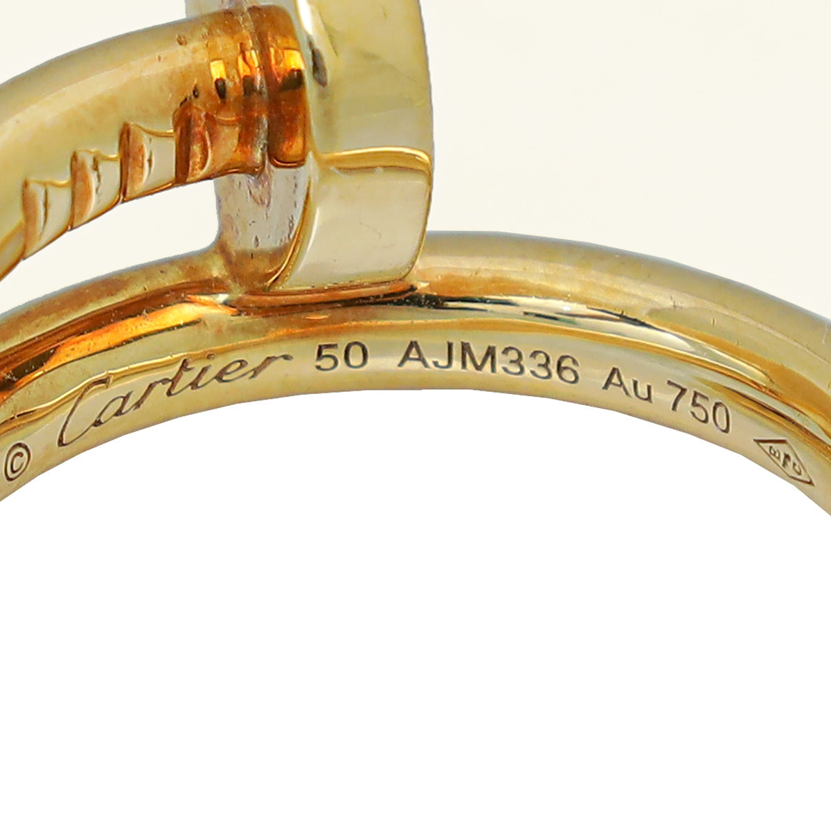 Cartier 18K Yellow Gold Juste Un Clou Ring 50