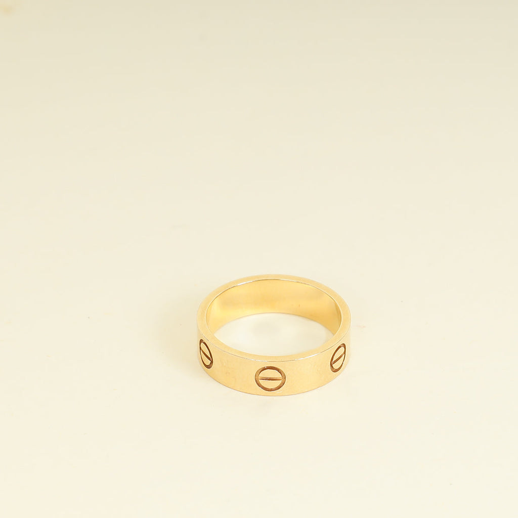 Cartier 18K Yellow Gold Love Classic Model Ring 55
