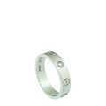 Cartier 18K White Gold 1 Diamond Love Wedding Band Ring 51