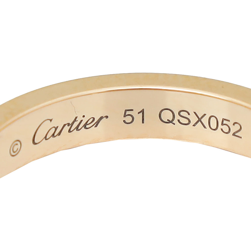 Cartier 18K Rose Gold 1 Diamond C De Cartier Wedding Band Ring 51