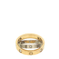 Cartier 18K Pink/White Gold Love Double Band Ring 49