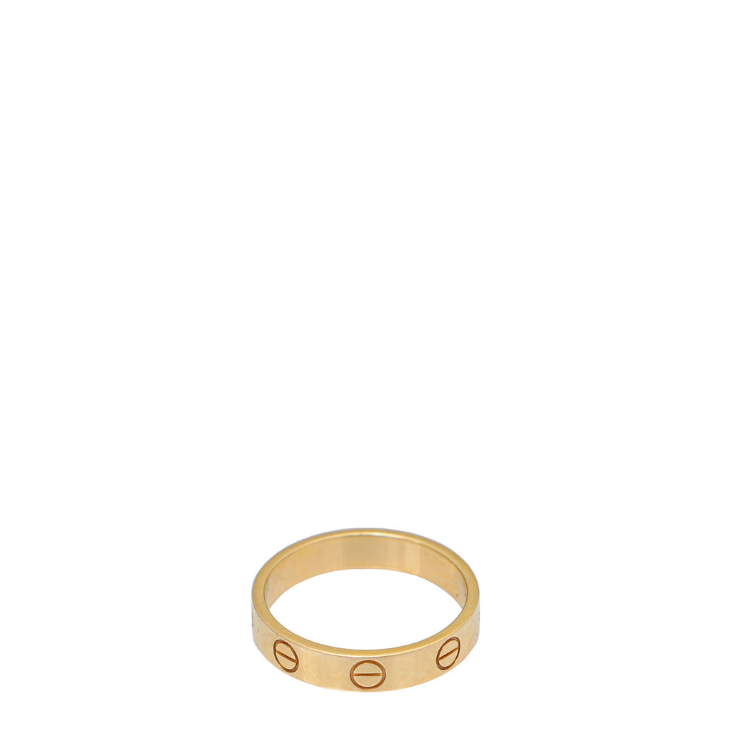 Cartier 18K Rose Gold Love Small Model Wedding Band Ring 51