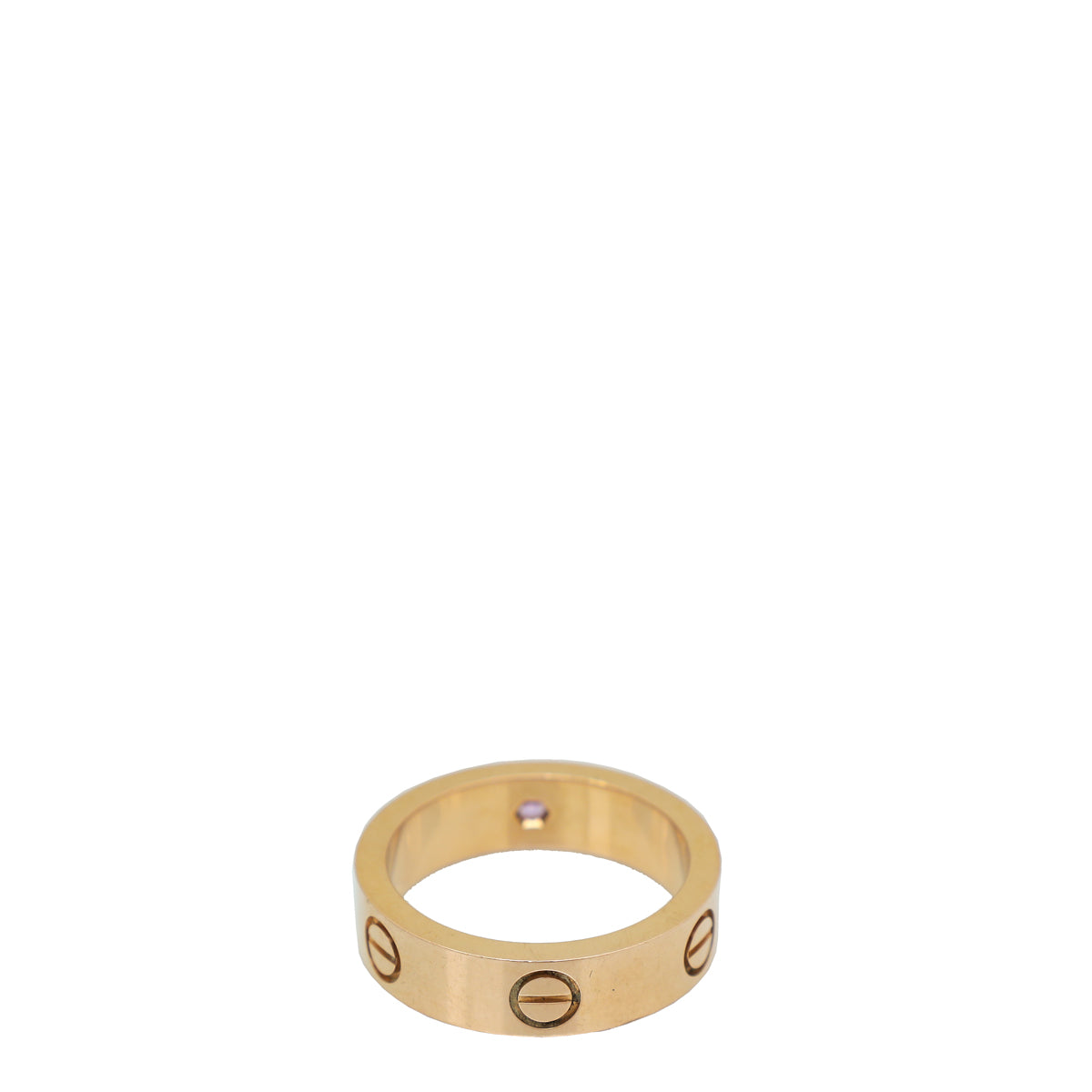Cartier 18K Rose Gold Love 1 Pink Sapphire Ring 57