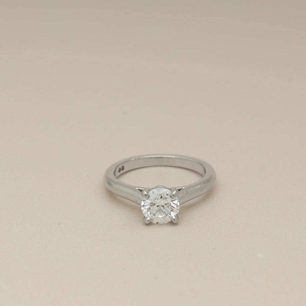 Cartier Platinum 1895 Solitaire Brilliant-Cut Diamond Ring 51