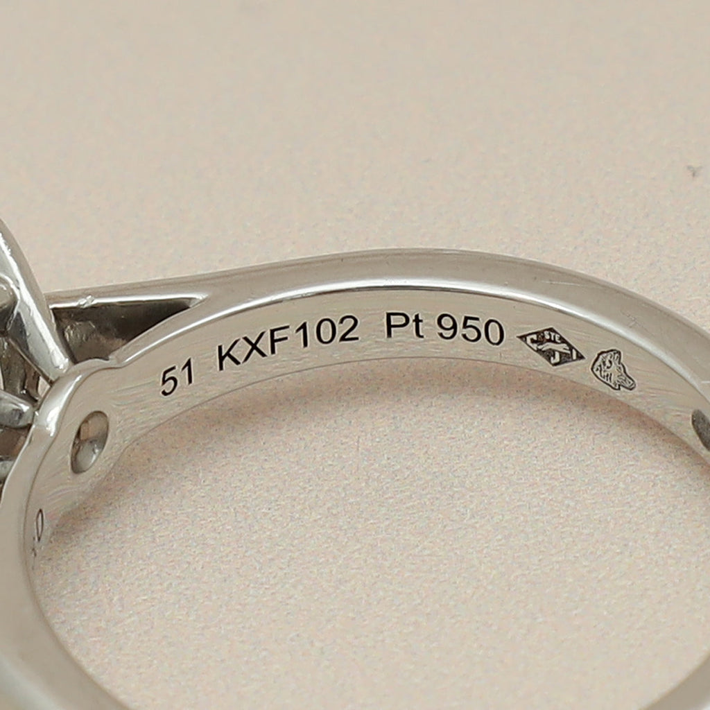 Cartier Platinum 1895 Solitaire Brilliant-Cut Diamond Ring 51