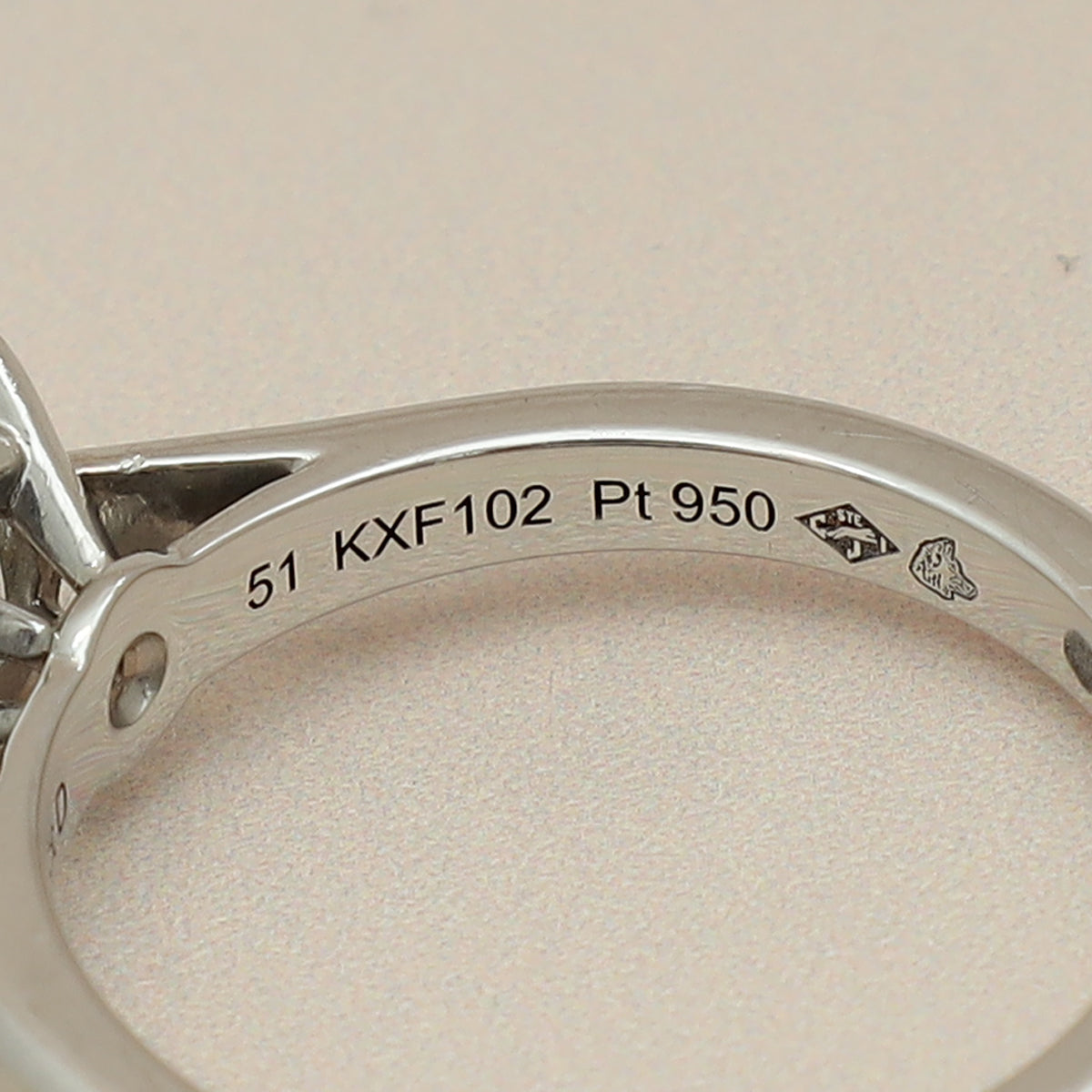 Cartier Platinum 1895 Solitaire Brilliant-Cut Diamond Ring 51