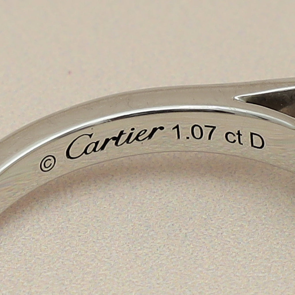 Cartier Platinum 1895 Solitaire Brilliant-Cut Diamond Ring 51