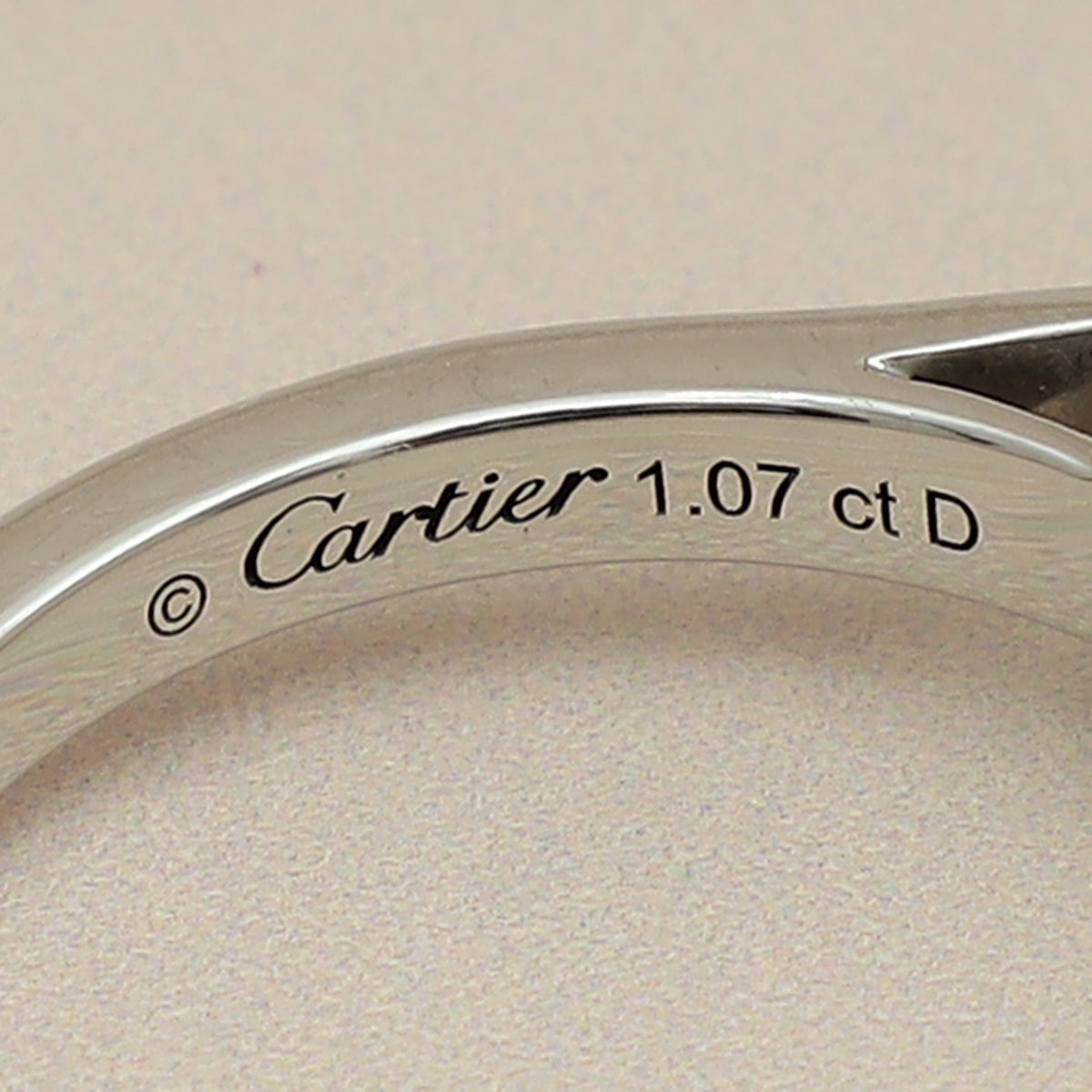 Cartier Platinum 1895 Solitaire Brilliant-Cut Diamond Ring 51