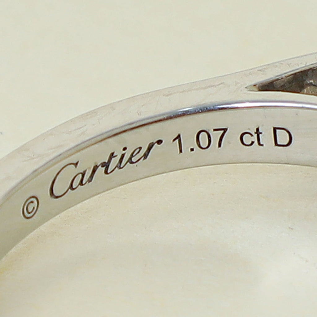 Cartier Platinum 1895 Solitaire Brilliant-Cut Diamond Ring 51