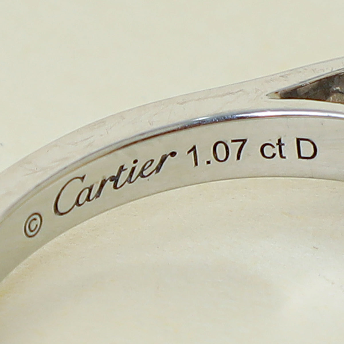 Cartier Platinum 1895 Solitaire Brilliant-Cut Diamond Ring 51