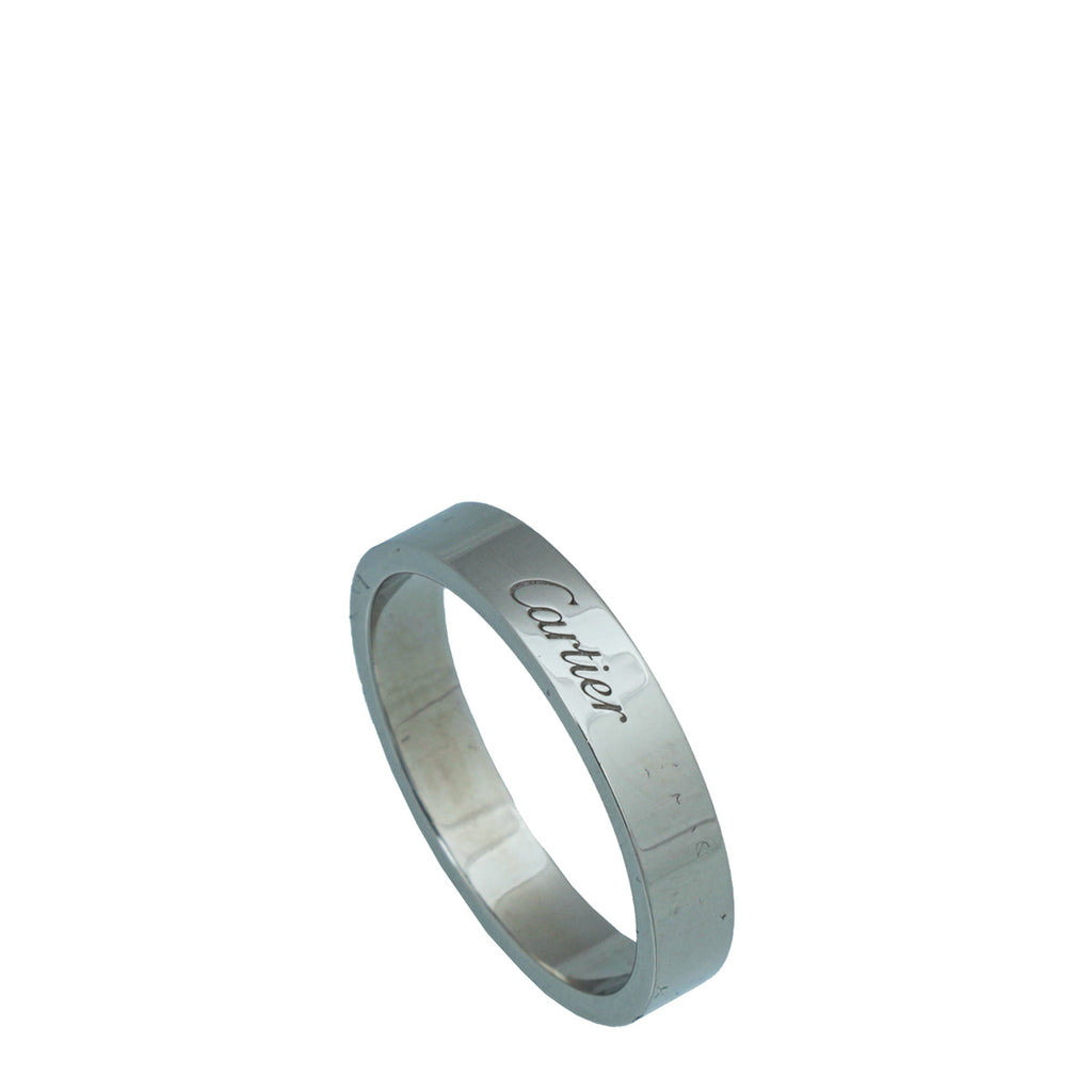Cartier Platinum C De Cartier Wedding Band Ring 61