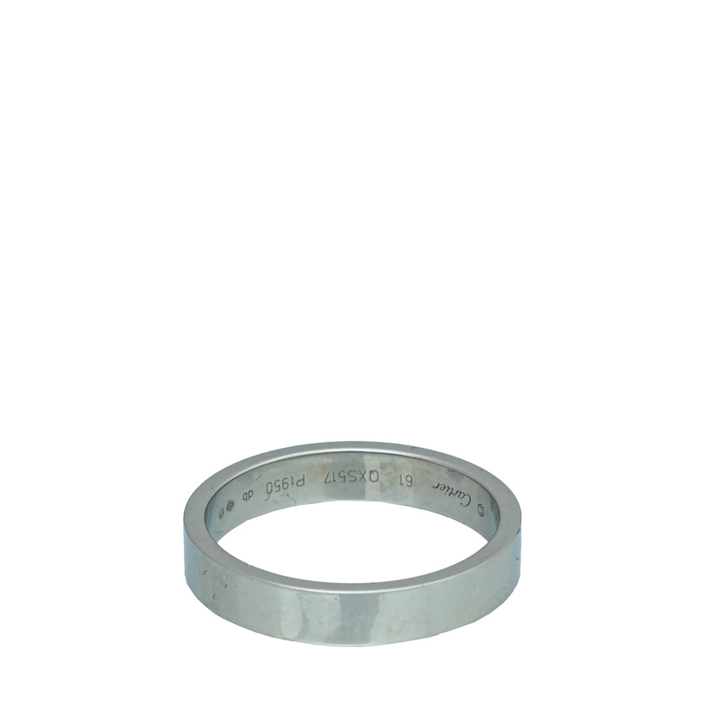 Cartier Platinum C De Cartier Wedding Band Ring 61