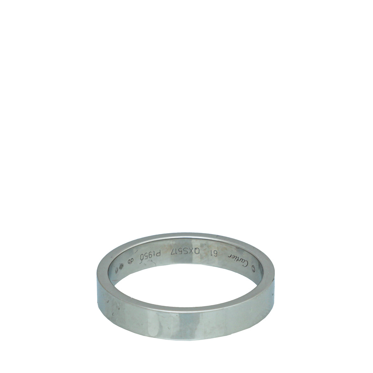 Cartier Platinum C De Cartier Wedding Band Ring 61